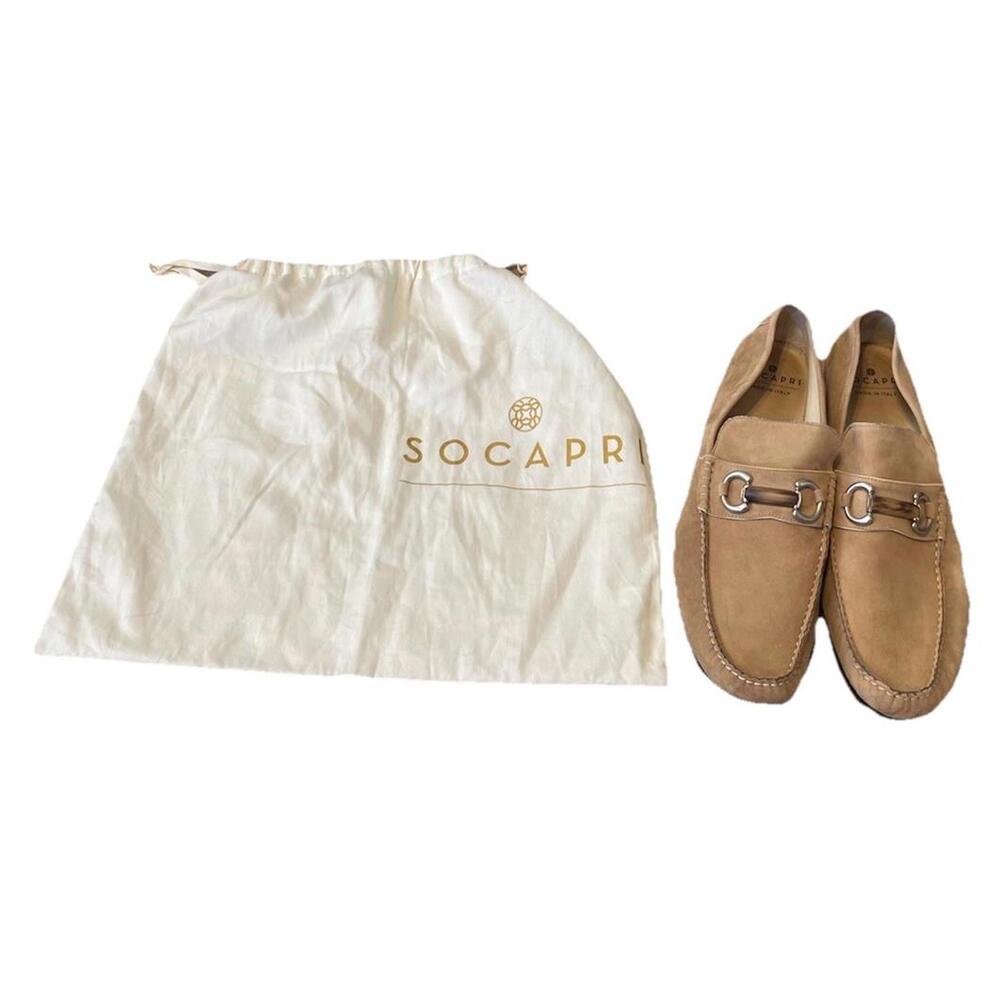 Socapri Men's Brown Suede Loafers Shoes 13 w/ Dustbag‎ H88